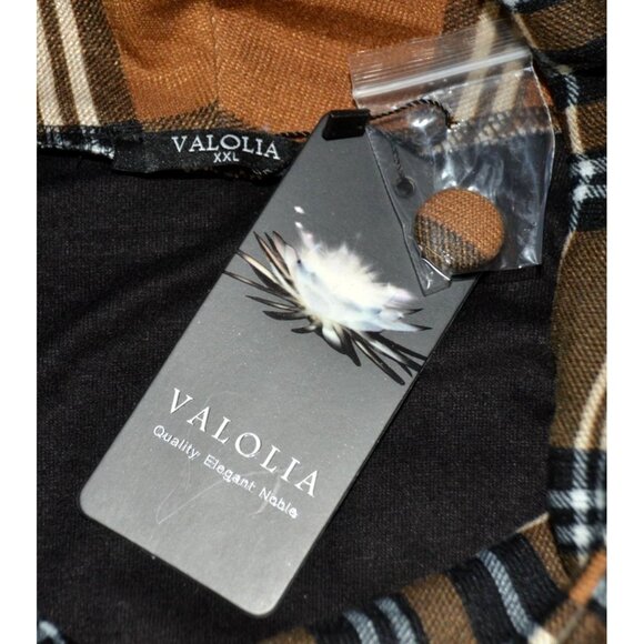 NWT Valolia Ladies Pullover Cowl Neck Long Sleeve Tunic Top Size XXL Faux Cardig - Picture 6 of 9